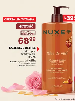 Reve de Miel żel do mycia twarzy i ciała Nuxe promocja w Ziko Dermo