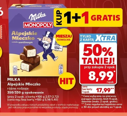Alpejskie Mleczko Milka o smaku waniliowym promocja w Kaufland