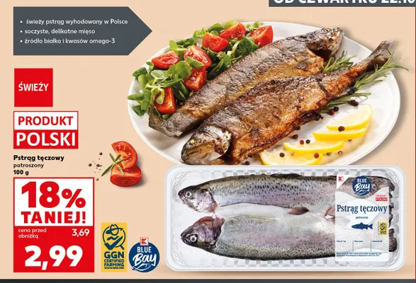 Pstrąg tęczowy patroszony Blue Bay promocja w Kaufland