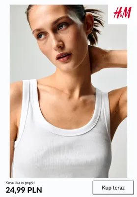 Koszulka w prążki H&M promocja w H&M