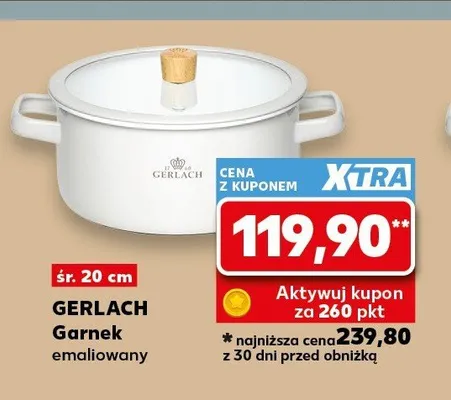 Garnek emaliowany Gerlach śr. 20 cm promocja w Kaufland