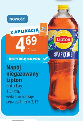 Napój niegazowany Lipton Sparkling promocja w Leclerc