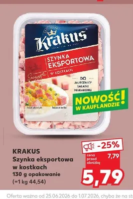 Szynka eksportowa w kostkach Krakus promocja w Kaufland