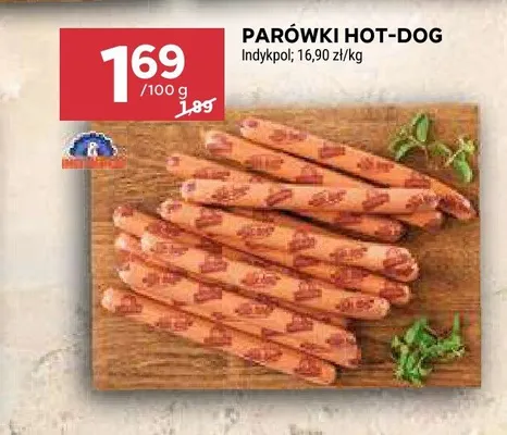 Parówki hot-dog Indykpol promocja w Stokrotka