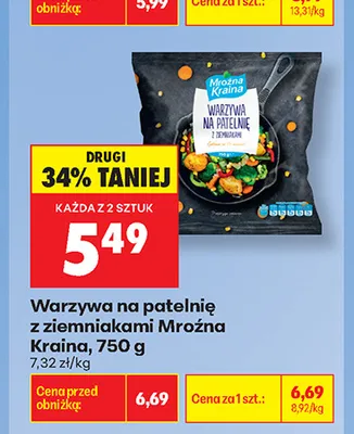 Warzywa na patelnię z ziemniakami Mroźna Kraina promocja w Biedronka