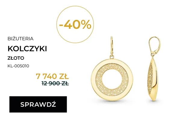 Kolczyki złote Briju Auri promocja w Briju