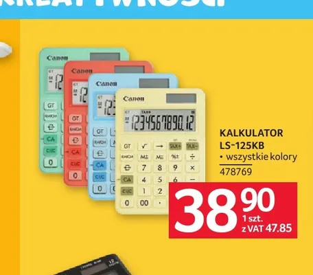 Kalkulator Canon LS-125KB promocja w Selgros