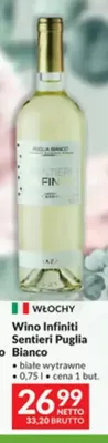 Wino Infiniti Sentieri Puglia Bianco białe wytrawne promocja w Makro
