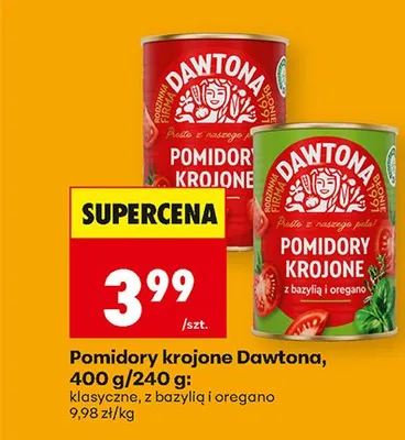 Pomidory krojone klasyczne promocja w Biedronka