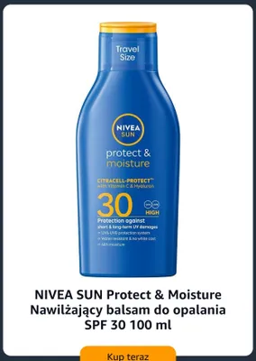 Nawilżający balsam do opalania Nivea Sun Protect & Moisture SPF 30 promocja w Amazon