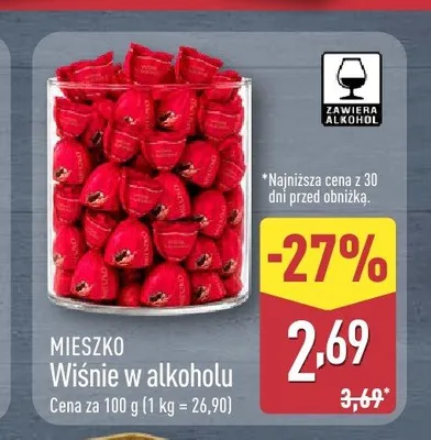 Wiśnie w alkoholu Mieszko promocja w Aldi
