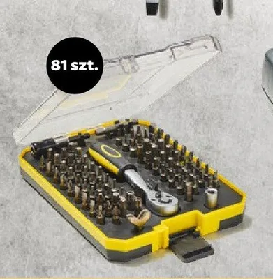Zestaw bitów i nasadek Techliner 81 szt. promocja w Netto