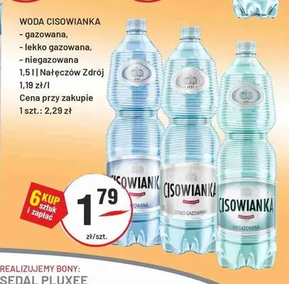 Woda gazowana Cisowianka promocja w Sedal