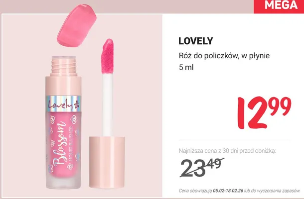 Róż do policzków, w płynie promocja w Rossmann
