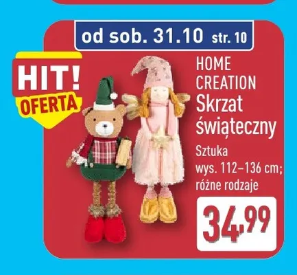 Skrzat świąteczny Home Creation promocja w Aldi
