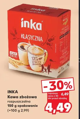 Kawa rozpuszczalna zbożowa Inka promocja w Kaufland
