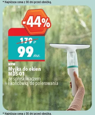 Myjka do okien MPM MDS-01 ze spryskiwaczem i końcówką do polerowania promocja w Biedronka Home
