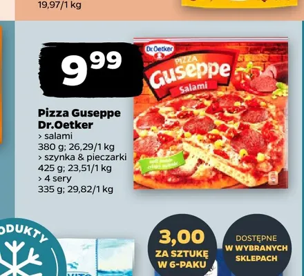 Pizza Guseppe szynka & pieczarki Dr.Oetker promocja w Netto