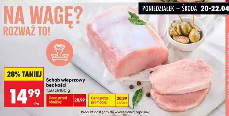 Schab wieprzowy bez kości promocja w Biedronka