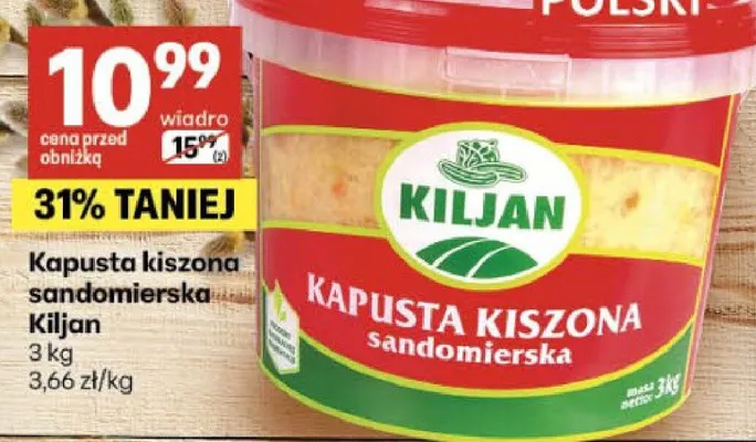 Kapusta kiszona sandomierska promocja w Delikatesy Centrum