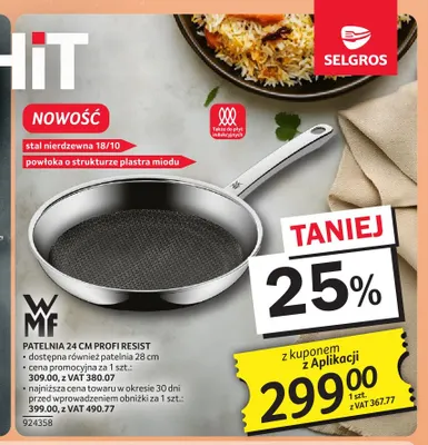 Patelnia 28 cm Profi Resist Wmf promocja w Selgros