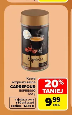 Kawa rozpuszczalna Carrefour Espresso promocja w Carrefour