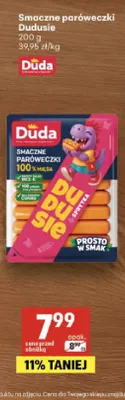 Smaczne paróweczki Dudusie Duda promocja w Delikatesy Centrum