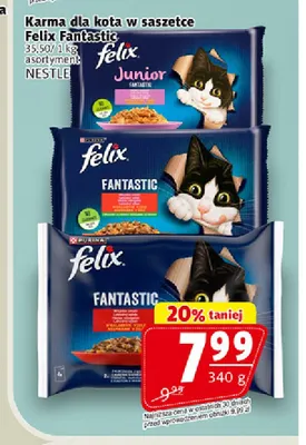 Karma dla kota w saszetce Felix Fantastic promocja w Prim Market