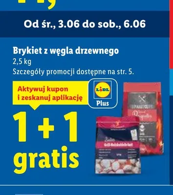 Brykiet z węgla drzewnego promocja w Lidl