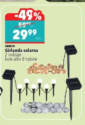 Girlanda solarna kule SANICO promocja w Biedronka