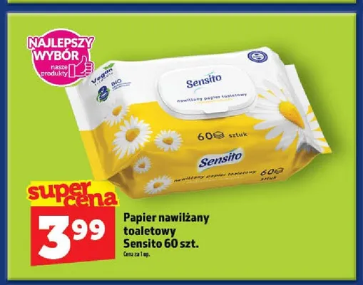 Papier nawilżany toaletowy Sensito promocja w TOPAZ