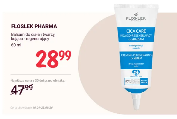 Balsam do ciała i twarzy kojąco-regenerujący Floslek Pharma promocja w Rossmann