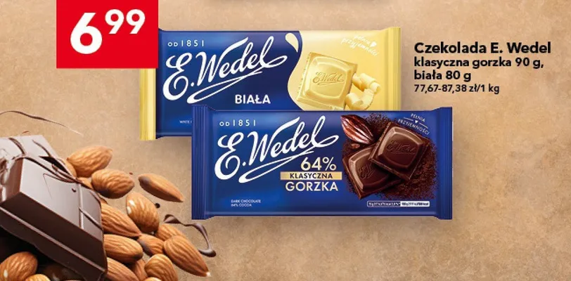 Czekolada klasyczna gorzka 64% promocja w LEWIATAN