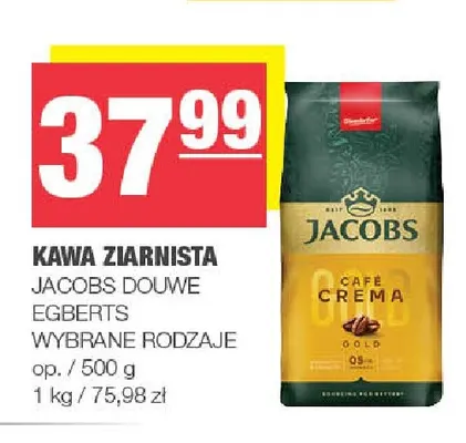 Kawa ziarnista Jacobs promocja w SPAR