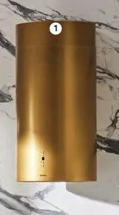 Okap kominowy Amica tuba OKS4341OZ złoty promocja w Castorama