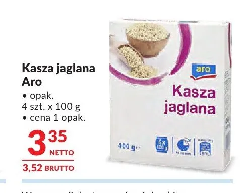 Kasza jaglana Aro 4-pak promocja w Makro