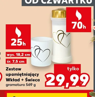 Zestaw upamiętniający wkład + świeca promocja w Kaufland
