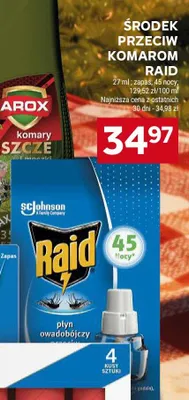 Środek przeciw komarom Raid zapas 45 nocy promocja w Stokrotka