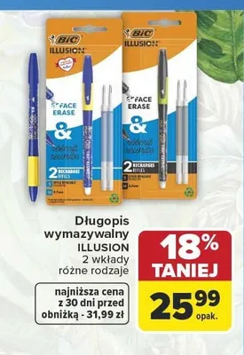 Długopis wymazywalny BIC Illusion promocja w Carrefour