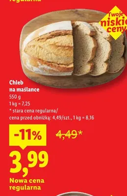 Chleb na maślance promocja w Lidl