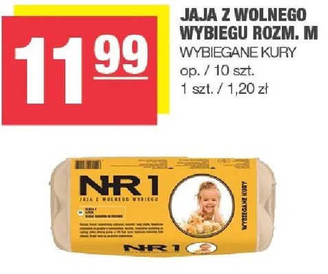 Jaja z wolnego wybiegu rozm. M promocja w SPAR