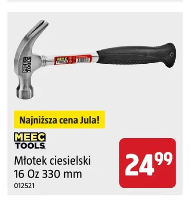 Młotek ciesielski 16 Oz 330 mm Meec Tools promocja w Jula