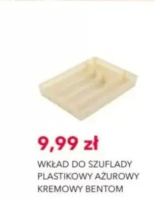 Wkład do szuflady plastikowy ażurowy Bentom promocja w Nela