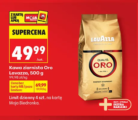 Kawa ziarnista Oro Lavazza promocja w Biedronka