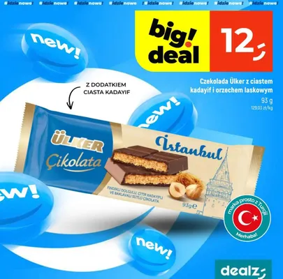 Czekolada z ciastem kadayif i orzechem laskowym promocja w Dealz