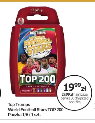 Gra karciana Top Trumps World Football Stars TOP 200 Paczka 1/6 promocja w Empik