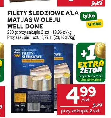 Filety śledziowe a'la Matjas w oleju Well Done promocja w Stokrotka