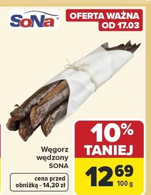 Węgorz wędzony promocja w Carrefour