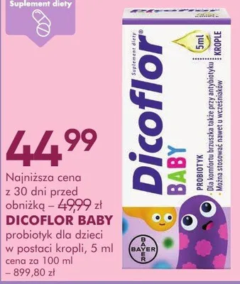 Probiotyk DICOFLOR BABY probiotyk dla dzieci w postaci kropli, 5 ml promocja w Makro