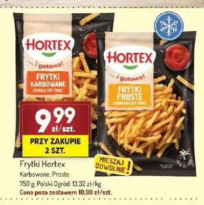 Frytki karbowane Hortex promocja w Avita